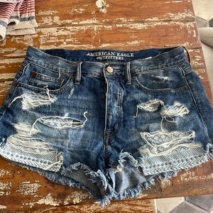 Distressed American Eagle Jean Short